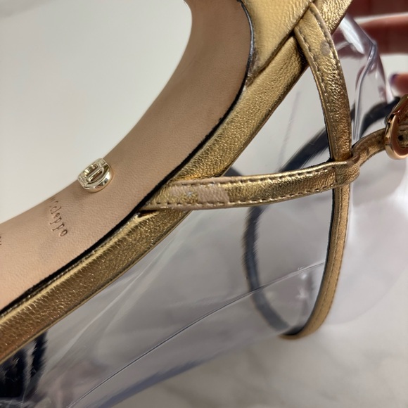 DEE OCLEPPO Carmel Sandals Gold and Silver Strappy Heels sz 9.5 - Picture 9 of 14